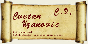 Cvetan Uzanović vizit kartica